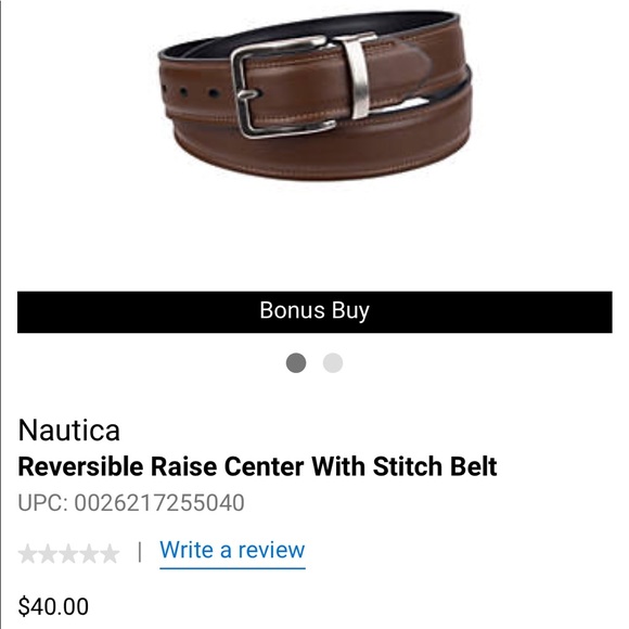 Nautica Other - Nautica Men’s Reversible Belt 34 Cognac/Black NEW